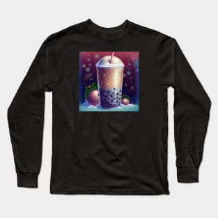 Christmas bubble tea Long Sleeve T-Shirt